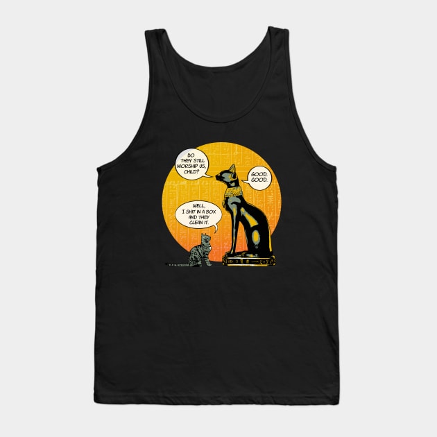 a cat conversation Tank Top by Naive Rider